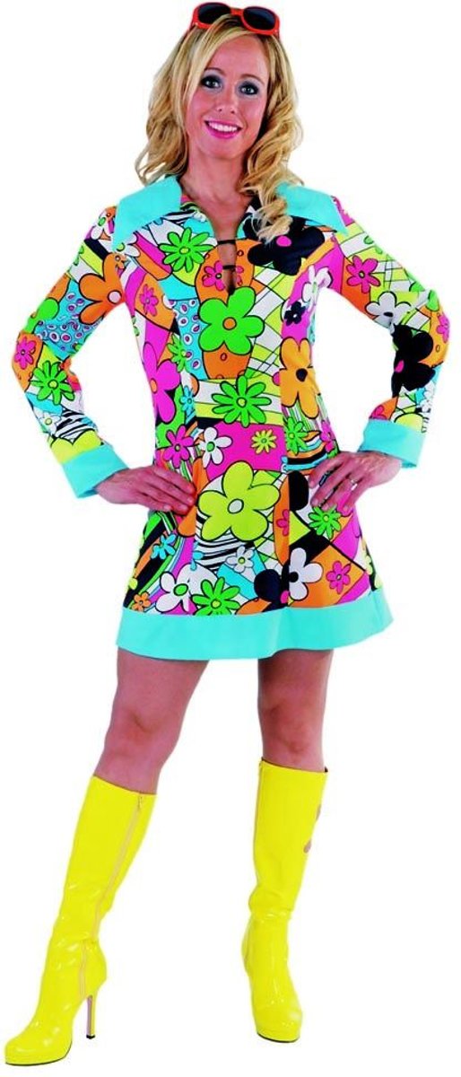 Hippie Kostuum | Hyper Drukke Hippie | Man | Medium | Carnaval kostuum | Verkleedkleding